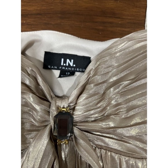 i.n. san francisco dress‎ Women 13 Gold Baby Doll Date Shimmer Bold - Picture 4 of 9